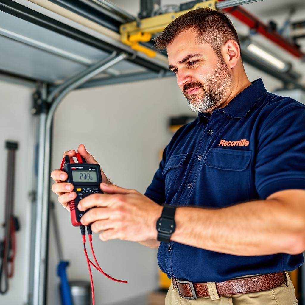 Garage Door Poulsbo technician performing safety inspection on residential garage door